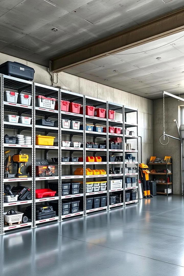 Open Concept Garage Shelving - 30 Garage Shelving Ideas