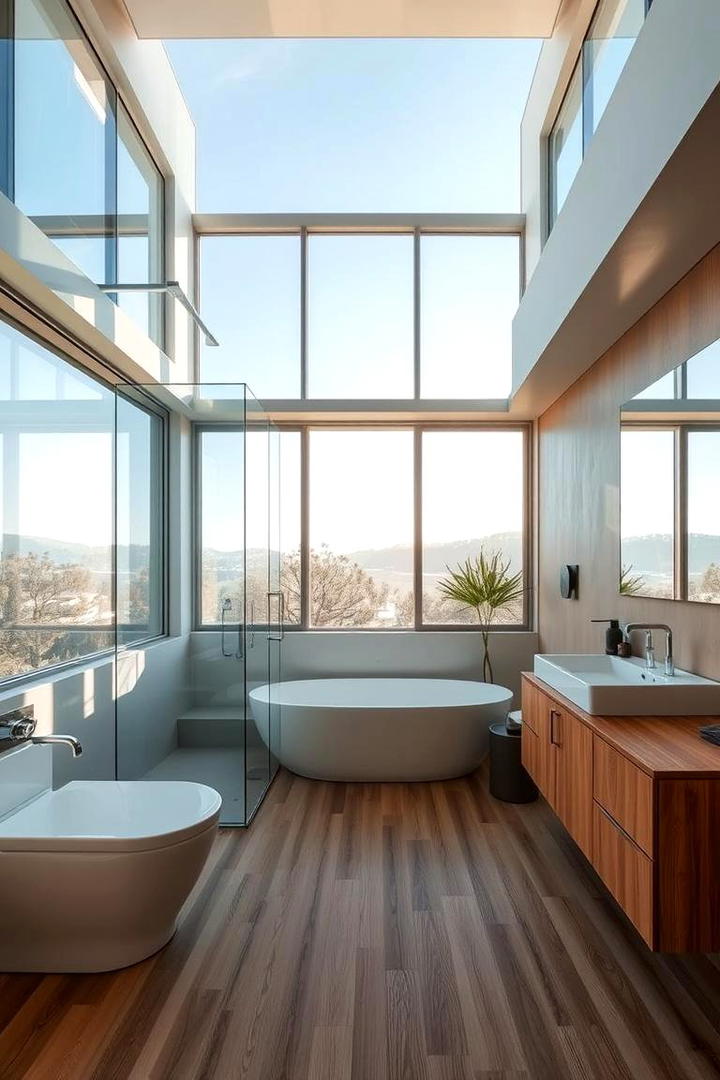 Open Concept Layout - 21 Modern Bathroom Ideas