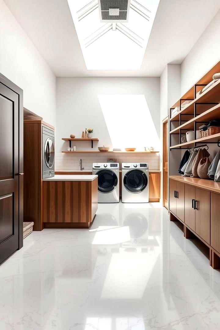 Open Concept Mudroom Design - 30 Mudroom Laundry Room Ideas