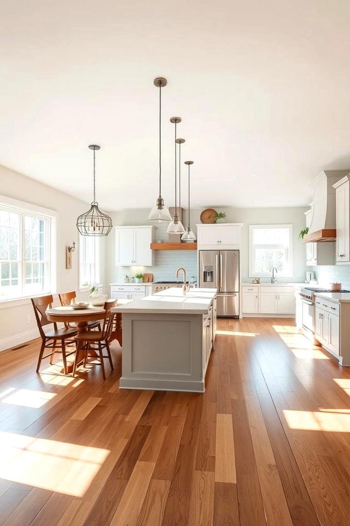 Open Floor Plan Functionality - 21 Farmhouse Kitchen Ideas