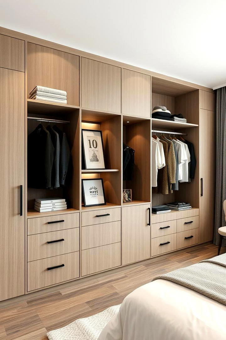 Open Shelving Combinations - 21 Built-in Wardrobes Ideas