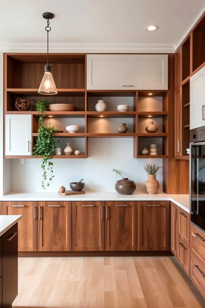 Open Shelving Combo Cabinets - 21 Floor to Ceiling Cabinets Ideas