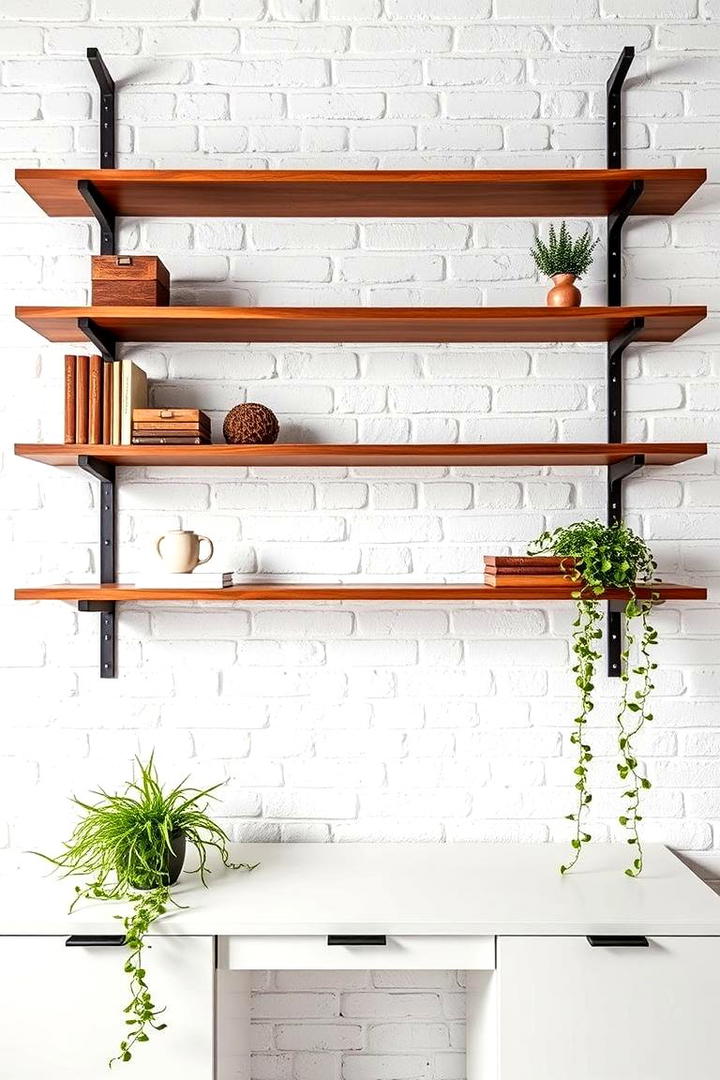 Open Shelving Display - 21 Home Office Decor Ideas