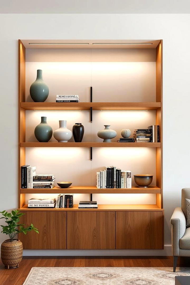 Open Shelving Display - 30 Half Wall Ideas