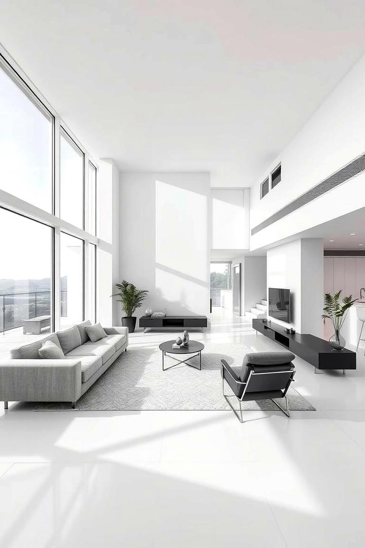 Open Space Layout for Fluid Living - 21 Minimalist Living Room Ideas