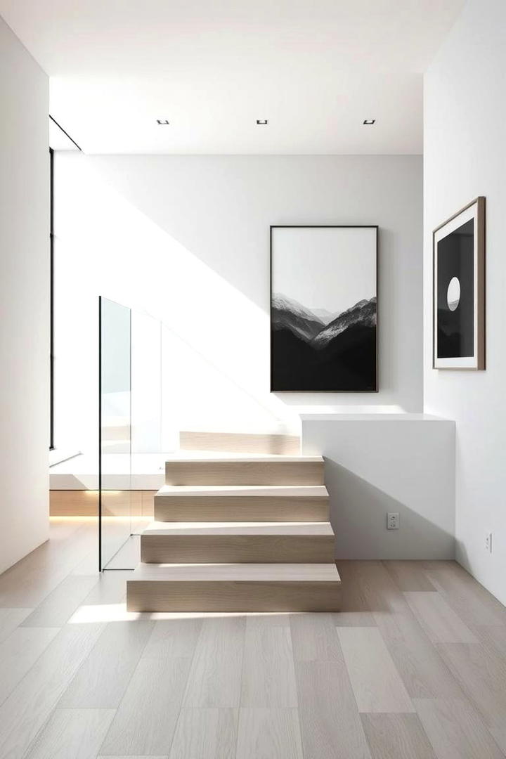 Open Space Minimal Landing - 30 Stair Landing Ideas