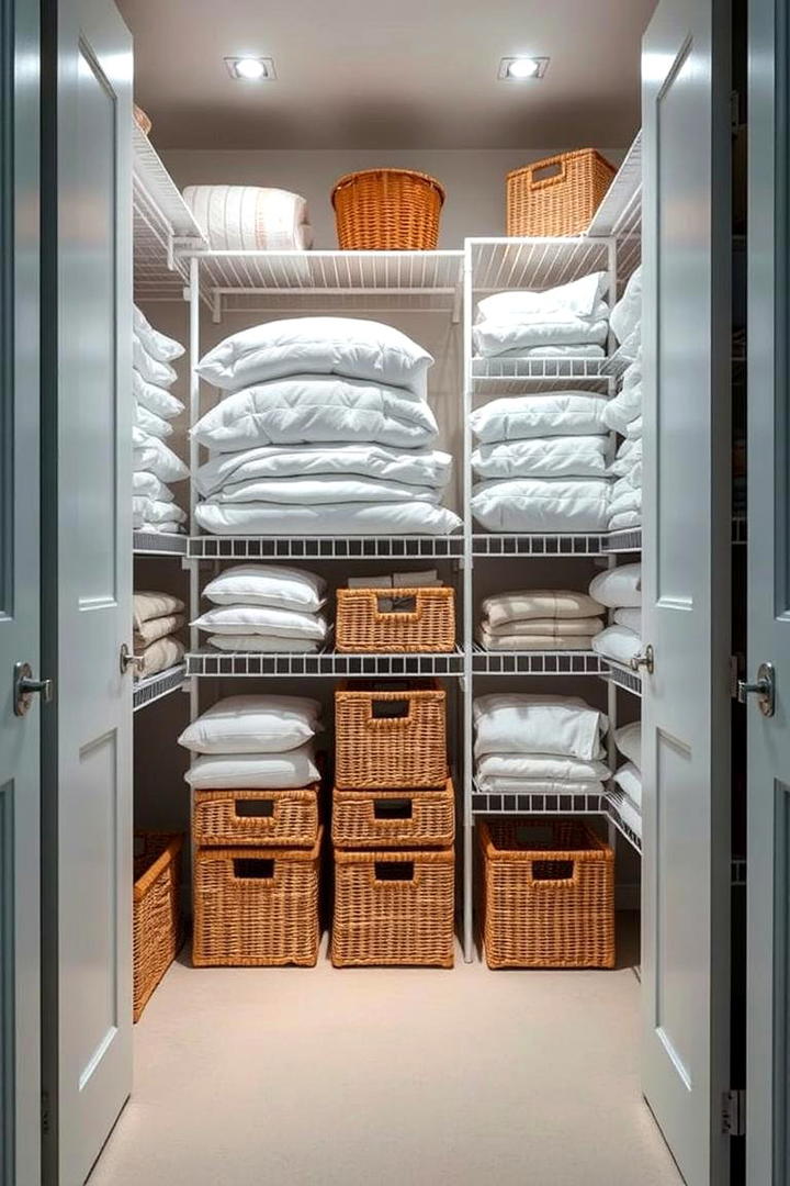 Optimized Vertical Storage - 30 Linen Closet Organization Ideas