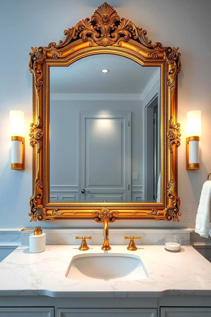 Opulent Gold Mirrors - 30 Gold Bathroom Ideas