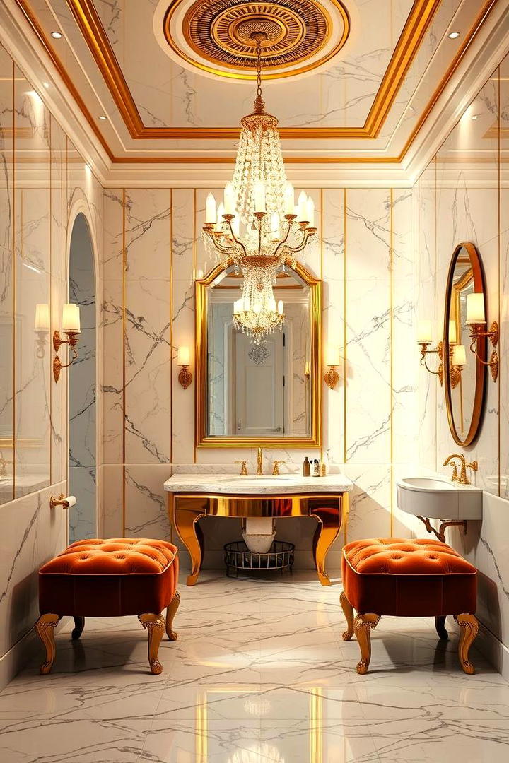 Opulent Gold Touch - 21 Bathroom Color Ideas