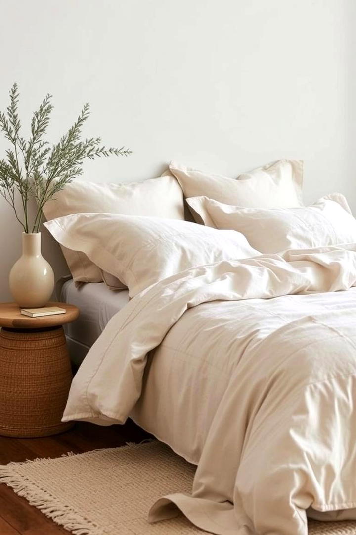 Organic Linen Bedding - 21 earthy bedroom ideas