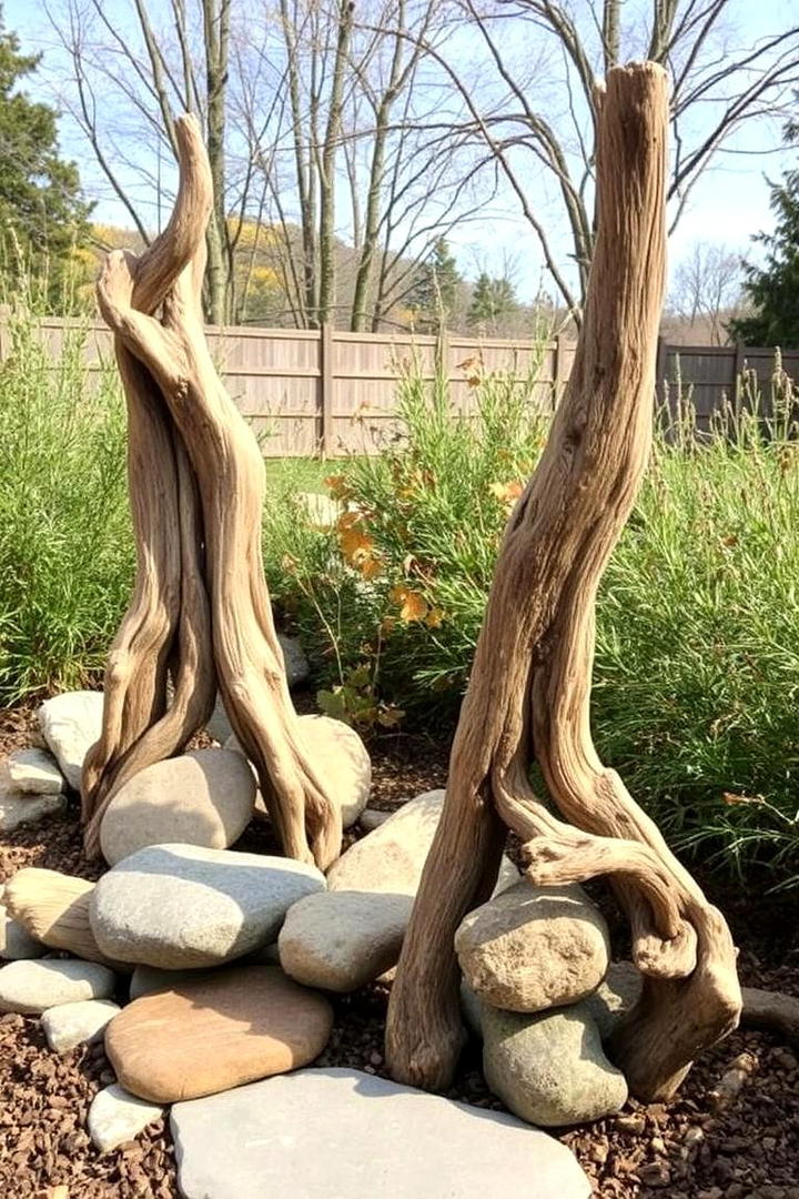 Organic Nature Sculptures - 21 fall outdoor decorating ideas