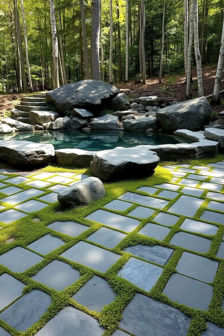 Organic Randomized Arrangements - 30 Pavers Around Pool Ideas