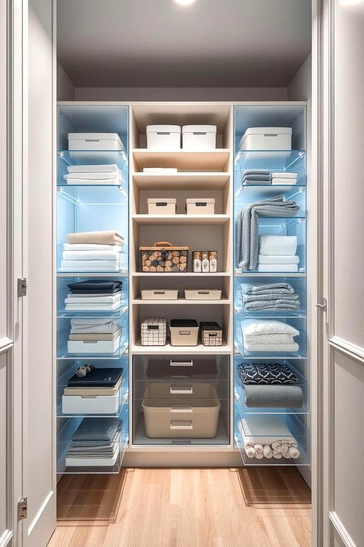 Organizing with Transparent Drawers - 30 Hall Closet Organization Ideas