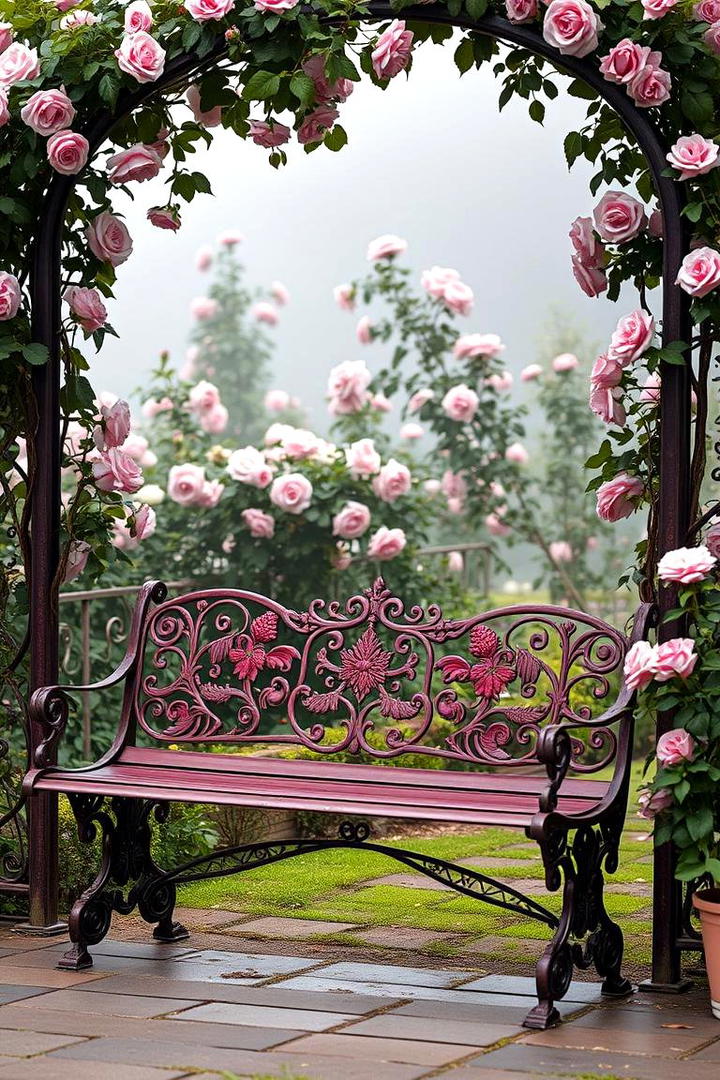 Ornate Cast Iron Bench - 30 Garden Bench Ideas