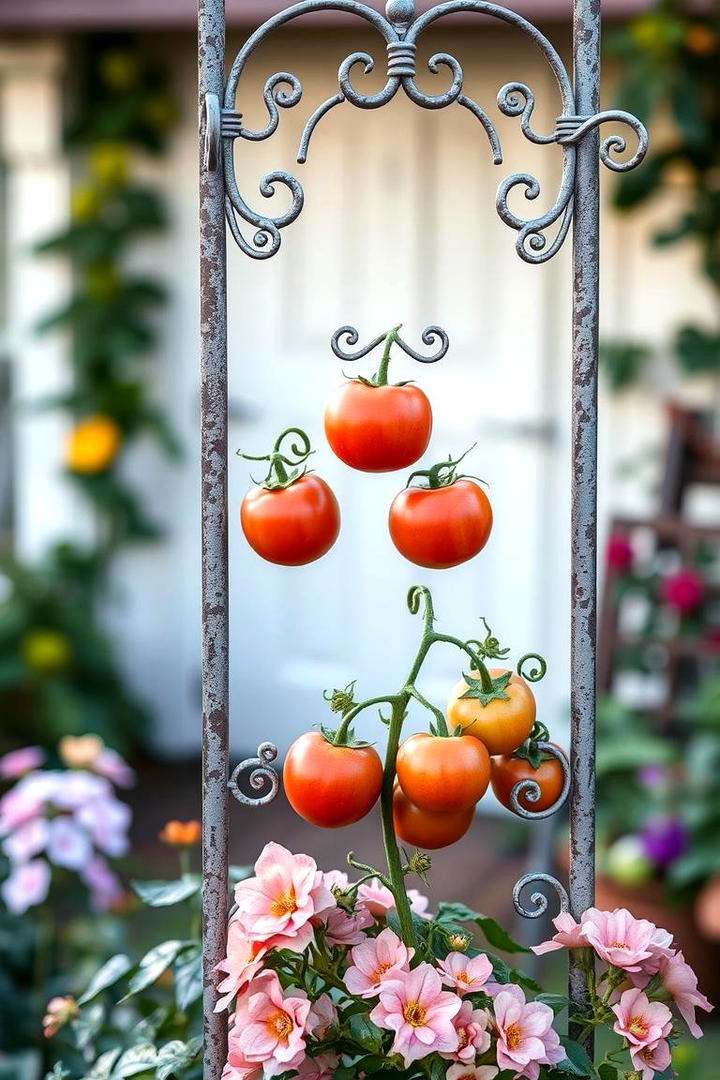 Ornate Scroll Trellis - 30 Tomato Trellis Ideas