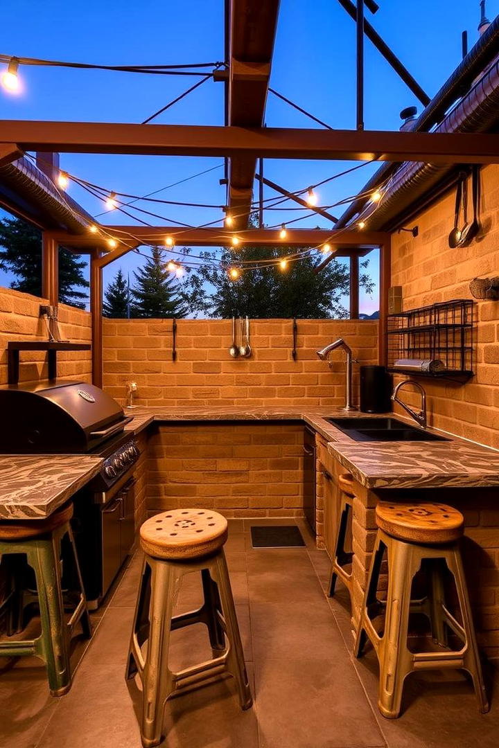 Outdoor Barbecue Pit Area - 21 Small Outdoor Kitchen Ideas