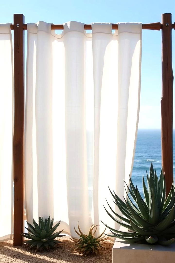 Outdoor Curtain Divider - 30 Garden Divider Ideas