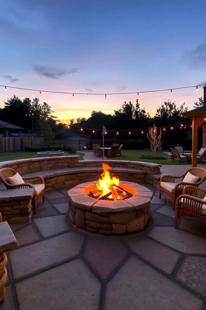 Outdoor Fire Pit Lounge - 30 Rustic Patio Ideas