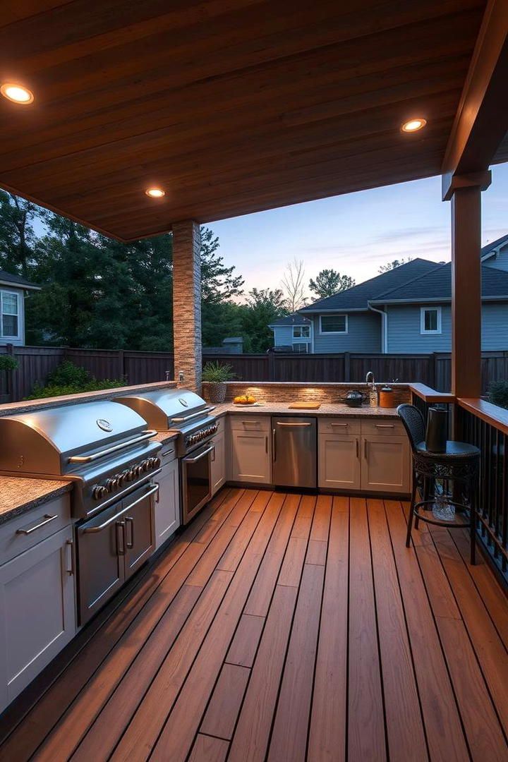 Outdoor Kitchen Composite Deck - 30 Composite Deck Ideas