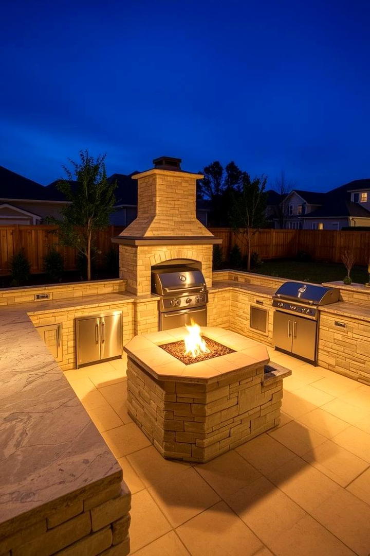 Outdoor Kitchen Stone Fire Pit - 30 Stone Fire Pit Ideas