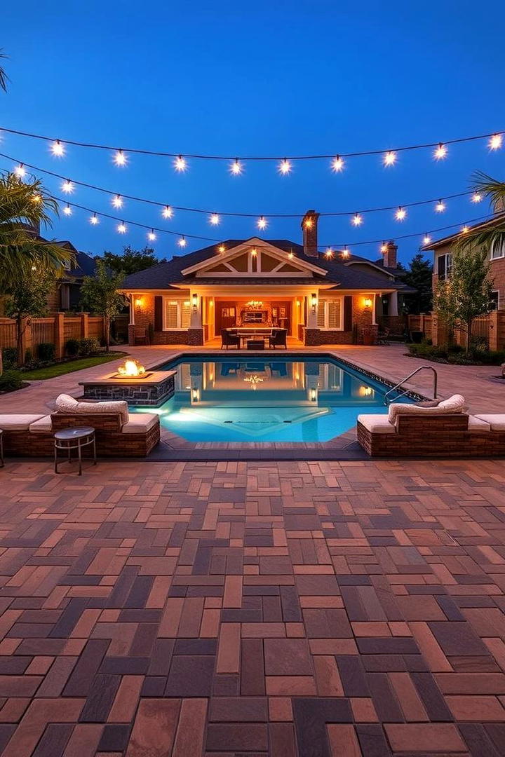 Outdoor Lounge Comfort - 30 Pavers Around Pool Ideas