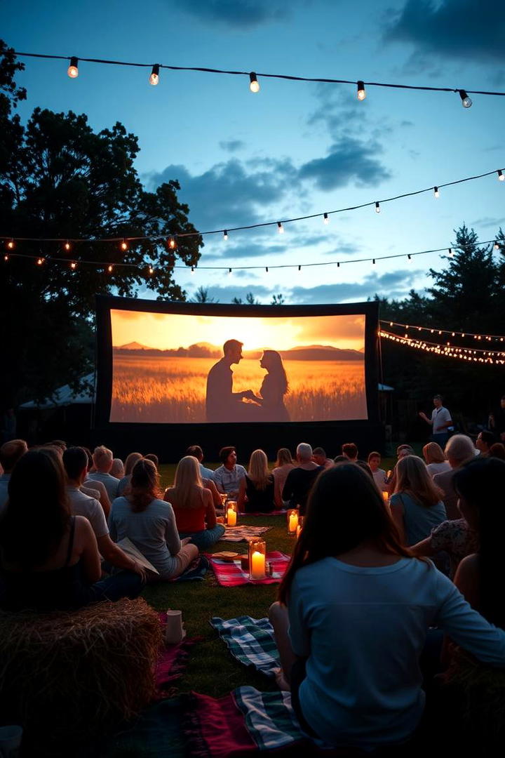 Outdoor Movie Screening - 21 Wedding Entertainment Ideas