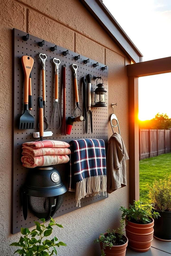 Outdoor Patio Organizer - 30 Pegboard Ideas