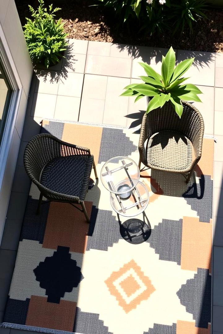 Outdoor Rug Style - 21 Small Patio Ideas