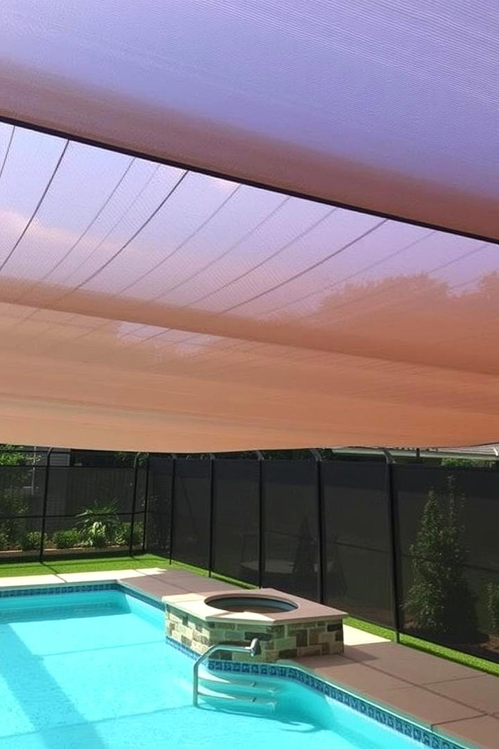 Outdoor Shade Netting - 17 Pool Shade Ideas