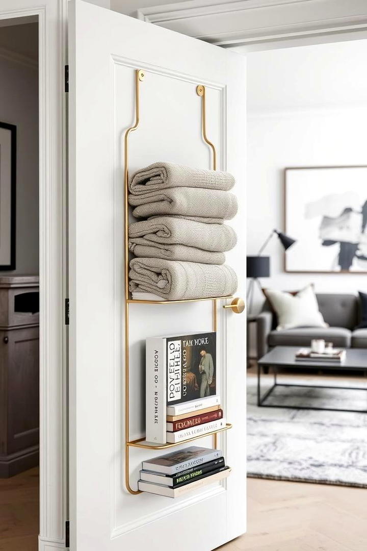 Over the Door Storage Racks - 30 Living Room Storage Ideas