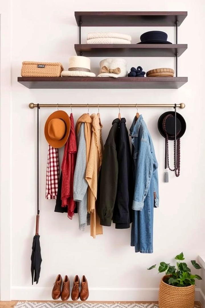 Overhead Shelves for Accessories - 21 Clothes Storage Ideas