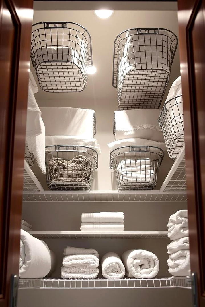 Overhead Storage Innovations - 30 Linen Closet Organization Ideas