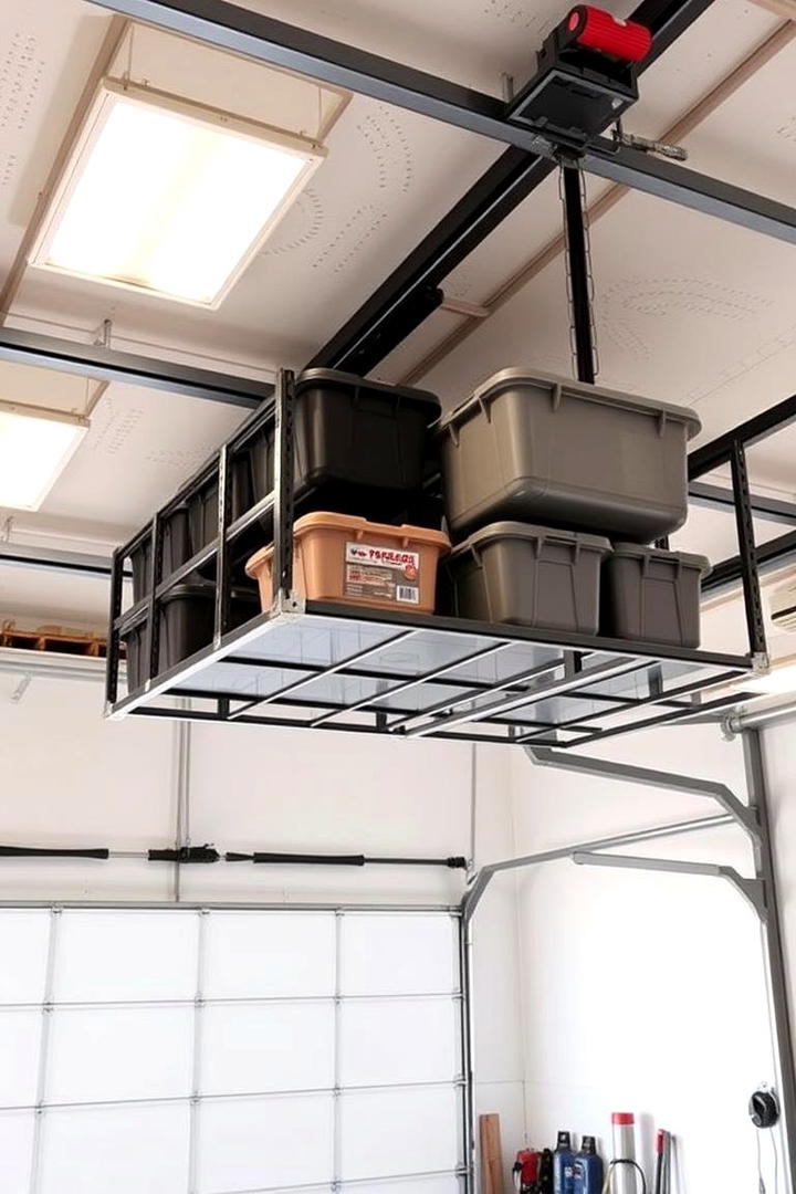 Overhead Storage Racks for Seasonal Items - 21 Garage Storage Ideas