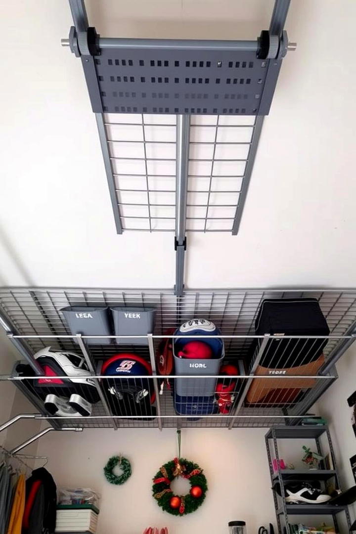 Overhead Storage Racks - 30 Garage Shelving Ideas