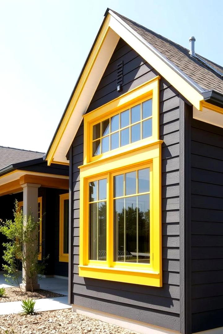 Painted Accent Trim - 30 Exterior Window Trim Ideas