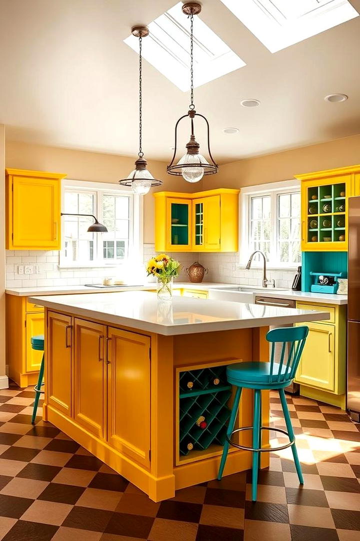 Painted Kitchen Islands - 21 Colorful Kitchen Ideas