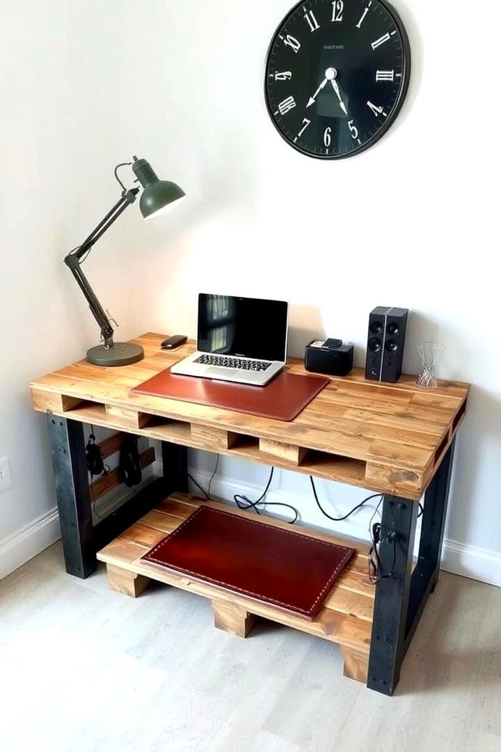 Pallet Home Office Desk - 21 Pallet Furniture Ideas