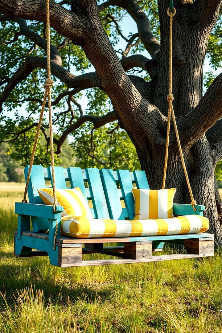 Pallet Outdoor Swing - 21 Pallet Furniture Ideas