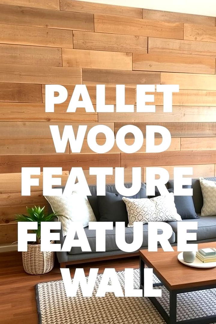 Pallet Wood Feature Wall - 21 Farmhouse Wall Decor Ideas