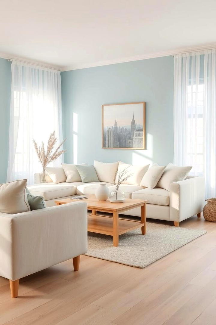 Pastel Blue Calm - 21 Blue Living Room Ideas