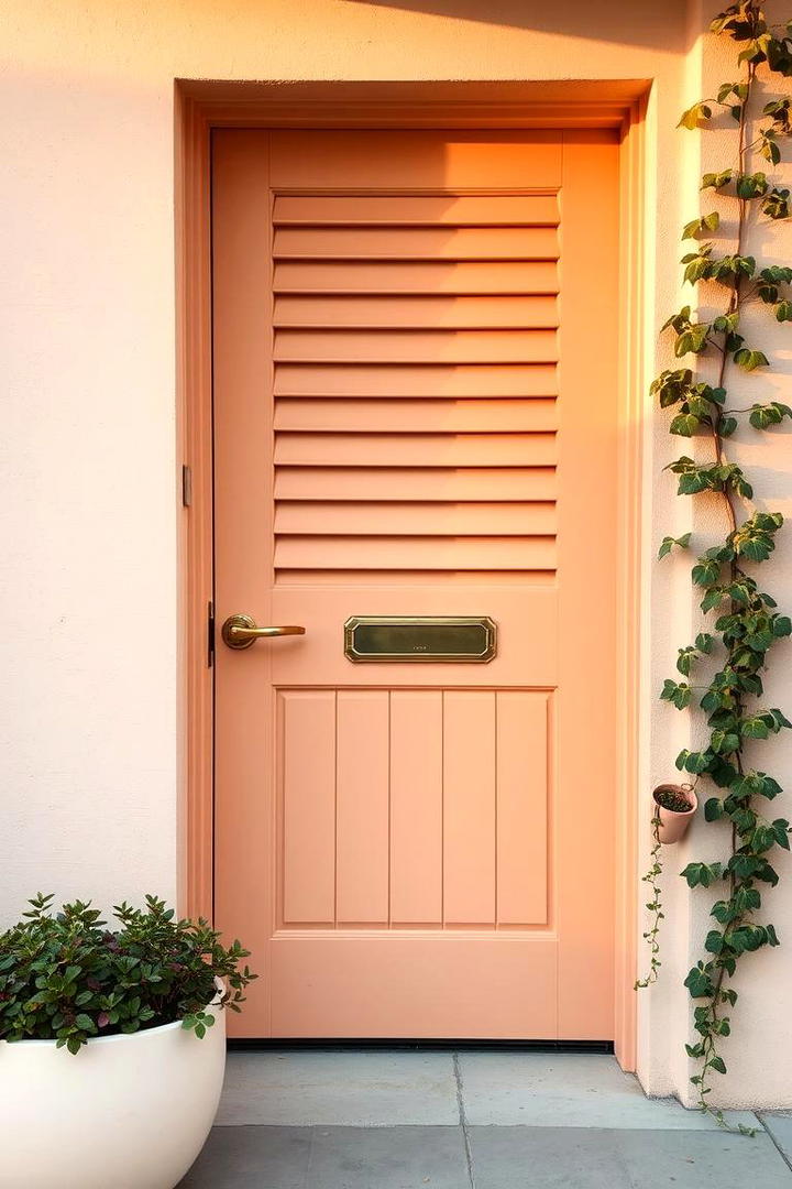 Pastel Peach - 30 Mid Century Front Door Colors