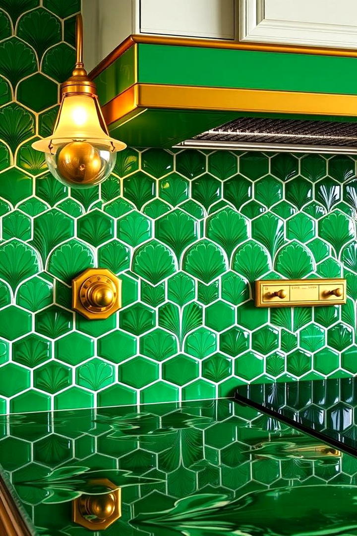 Patterned Enamel Tiles - 21 Kitchen Backsplash Ideas