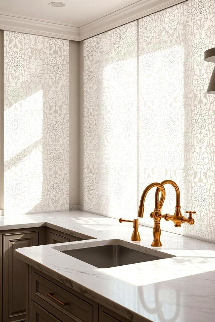 Patterned Sheer Panels - 21 Kitchen Curtain Ideas