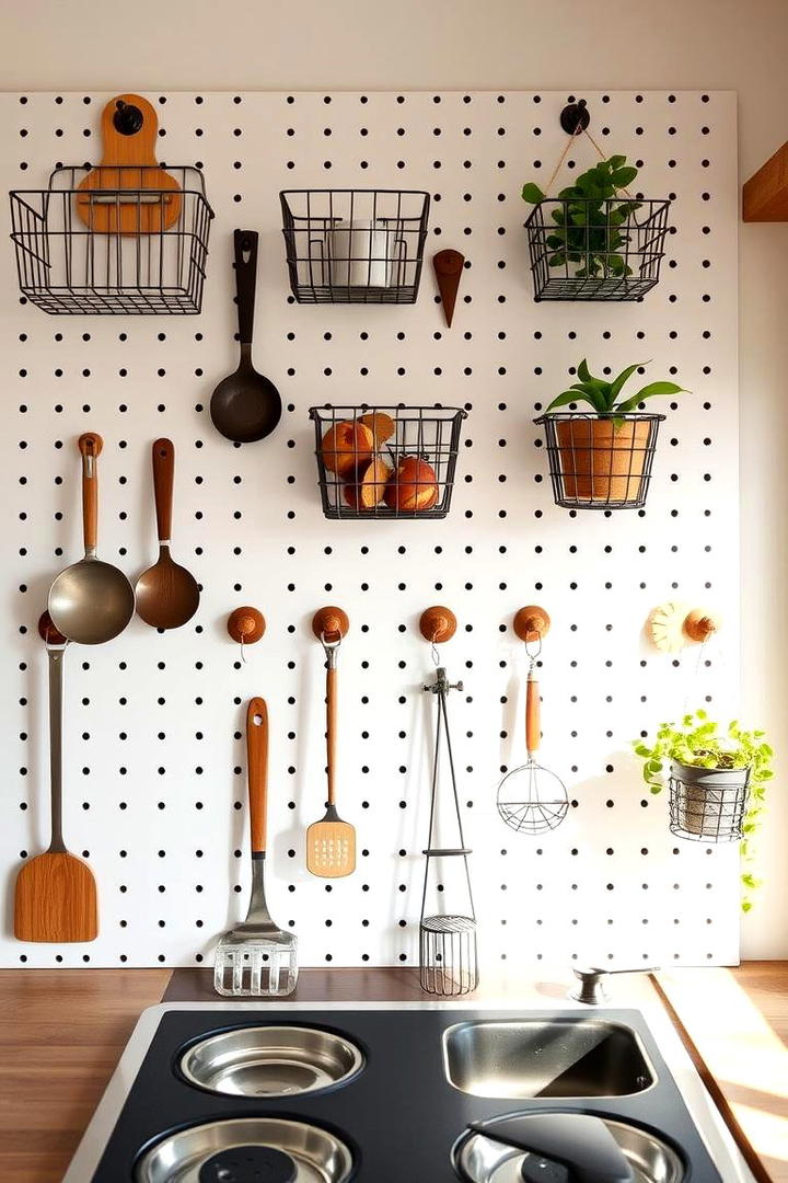 Pegboard Organization Walls - 30 Tiny House Storage Ideas