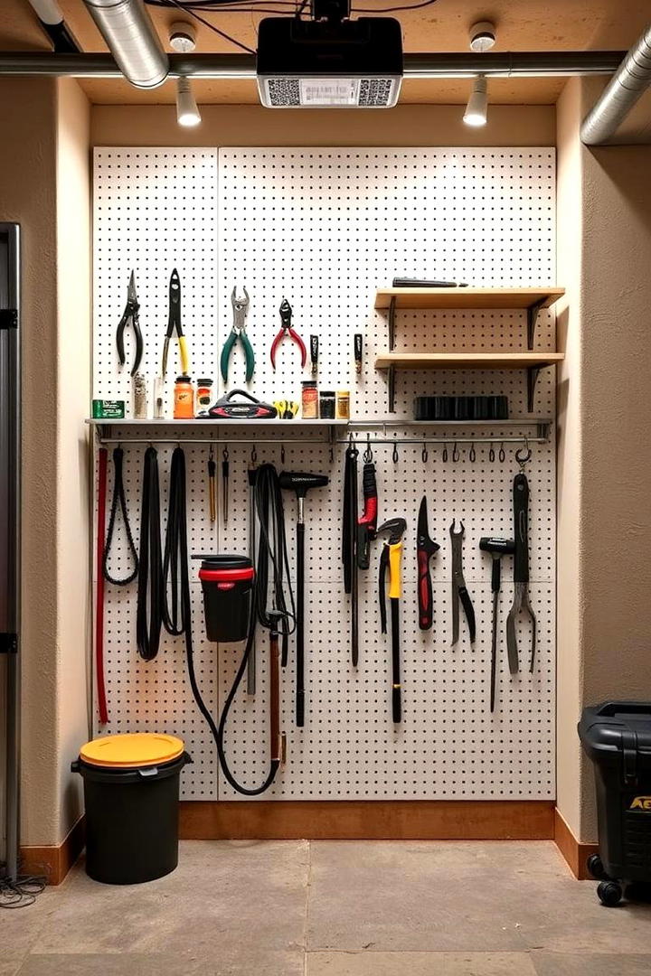 Pegboard Organization - 21 Basement Storage Ideas