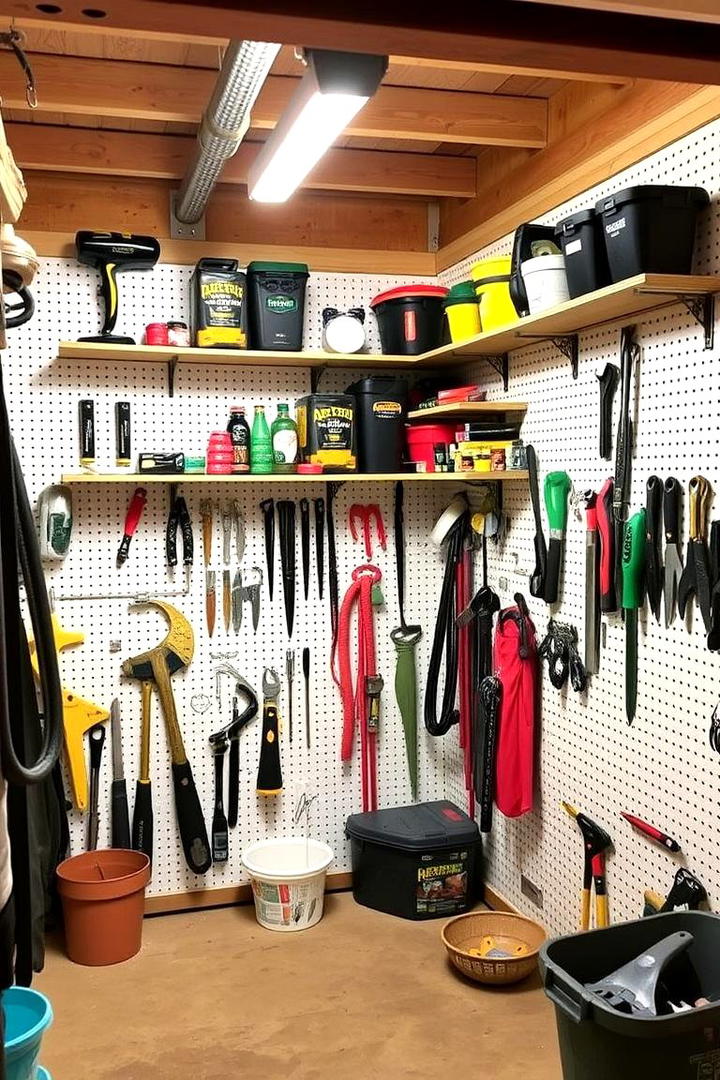 Pegboard Organizer Shelves - 30 Shed Shelving Ideas