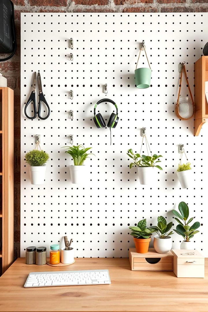 Pegboard Systems for Tools - 21 Desk Organization Ideas