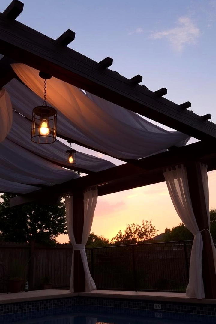 Pergola Canopy for Shade - 30 Pool Landscaping Ideas