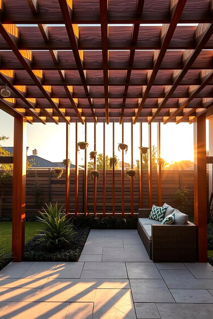 Pergola Inspired Garden Divider - 30 Garden Divider Ideas