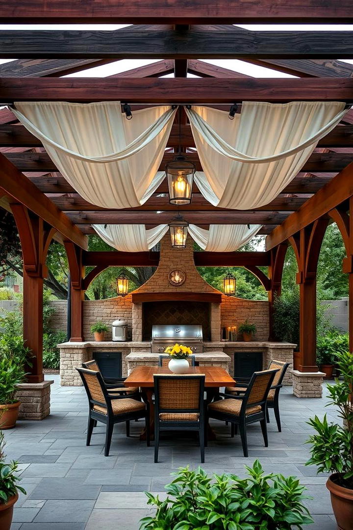 Pergola Style BBQ Retreat - 21 bbq area ideas